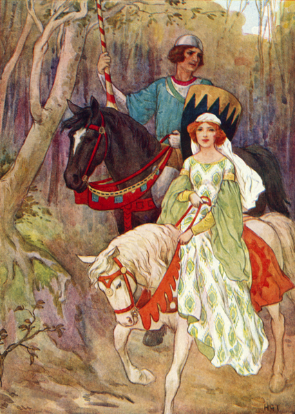 Princess Olwen accompanied by the Pig-sty Prince von Harry George Theaker