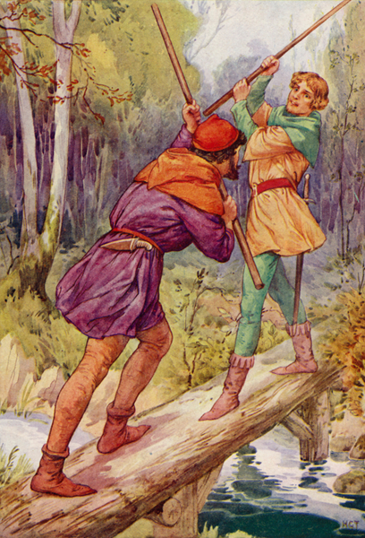 Robin Hood and Little John von Harry George Theaker