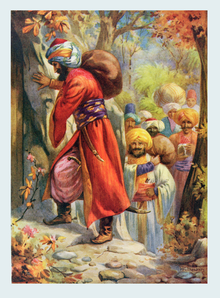 Open Sesame, illustration from Childrens Stories from the Arabian Nights, by Rose Yeatman Woolf, c.1 von Harry George Theaker