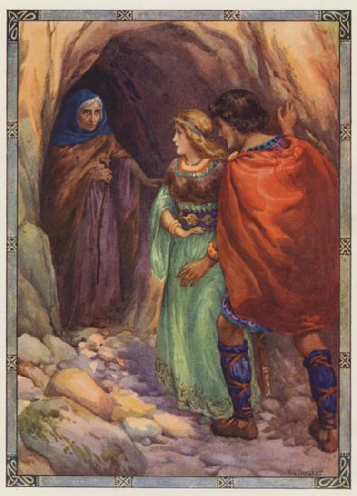 They came to a cave by the sea, Diarmuid and Grania