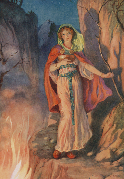 Sigyn, from The Doom of Loki and his Children von Harry George Theaker