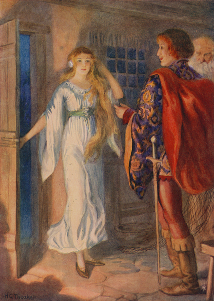 Sir Huldbrand and Undine, from Undine von Harry George Theaker