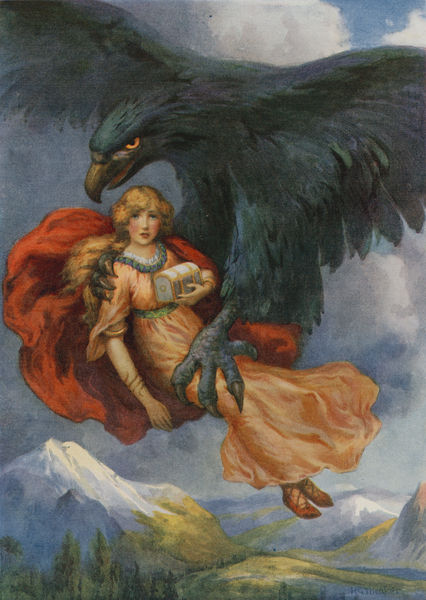 Thiassi and Iduna, from The Apples of Iduna von Harry George Theaker