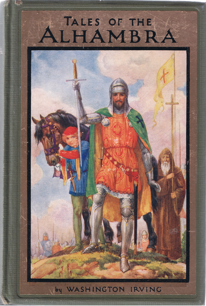 Front cover design, illustration fromTales of Alhambra, c.1940 von Harry George Theaker