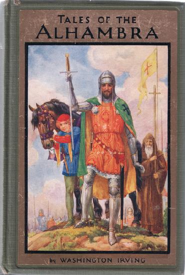 Front cover design, illustration fromTales of Alhambra, c.1940