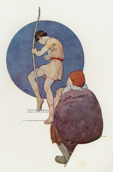 Ulysses watched the nobles as they tried, one after another, to bend the great bow von Harry George Theaker