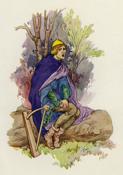 As he sat, the youth warbled a mournful ditty von Harry George Theaker