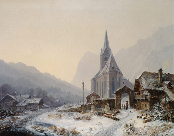 Winter in der Ramsau. von Heinrich Bürkel