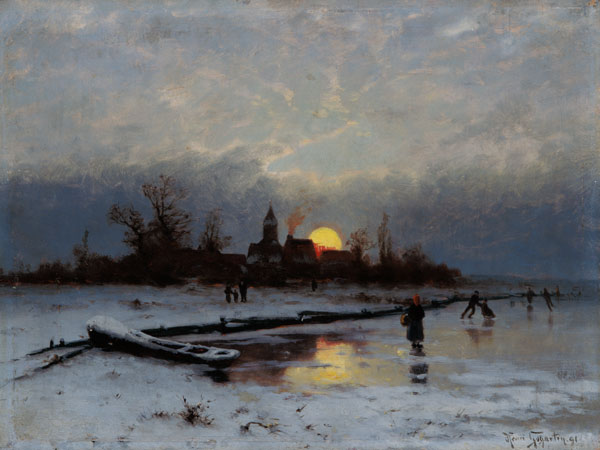 Winterlicher Sonnenuntergang von Heinrich Gogarten