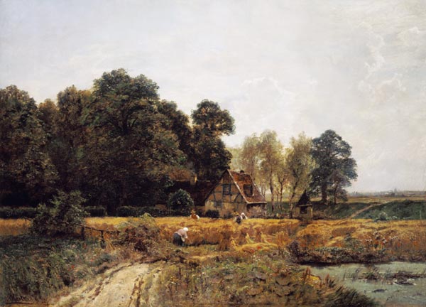 Bei der Kornernte von Heinrich Hartung