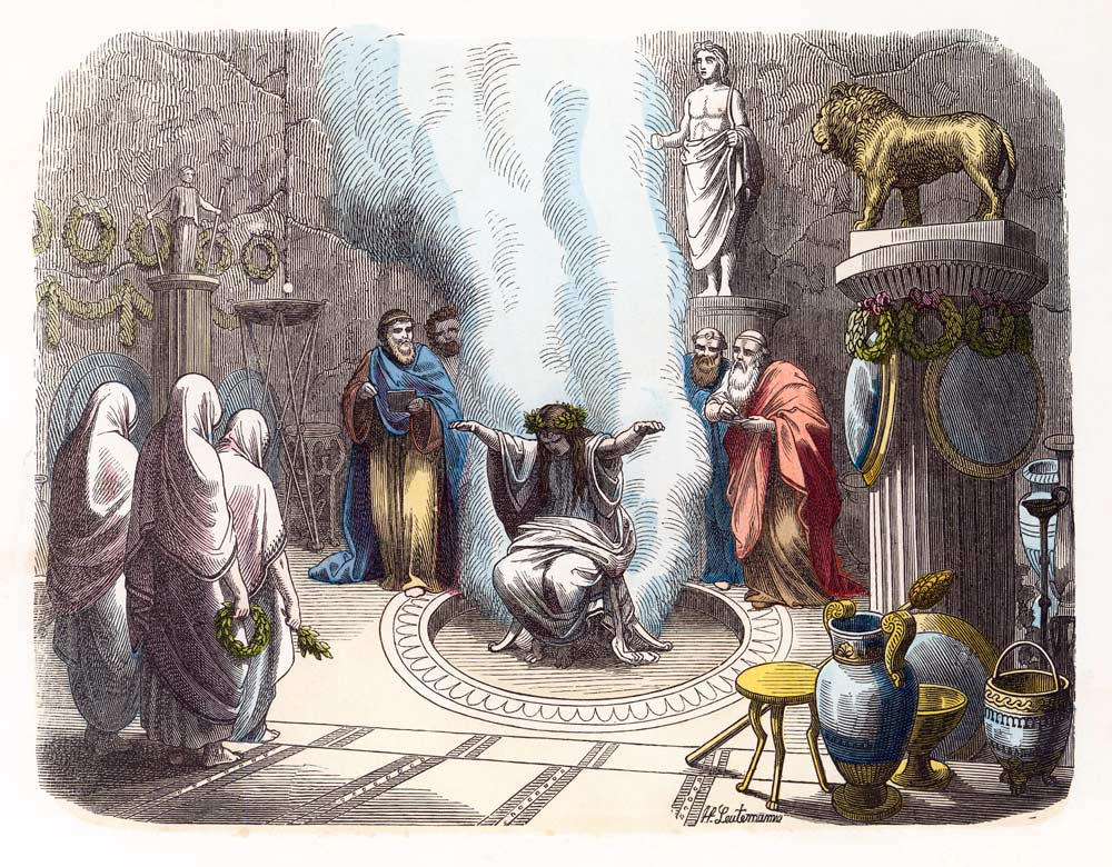 Orakel zu Delphi von Heinrich Leutemann
