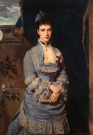 Porträt der Großfürstin Maria Fjodorowna, Prinzessin Dagmar von Dänemark (1847-1928)
