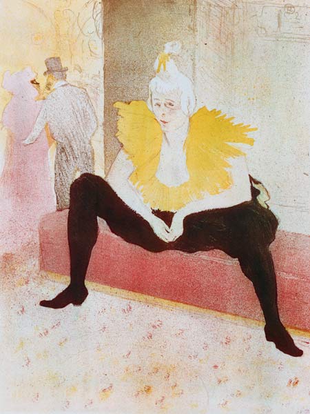 La Clowness Looks Around, Madamoiselle Cha-U-Kao von Henri de Toulouse-Lautrec