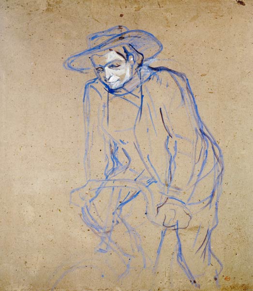 Aristide Bruant on a Bicycle von Henri de Toulouse-Lautrec