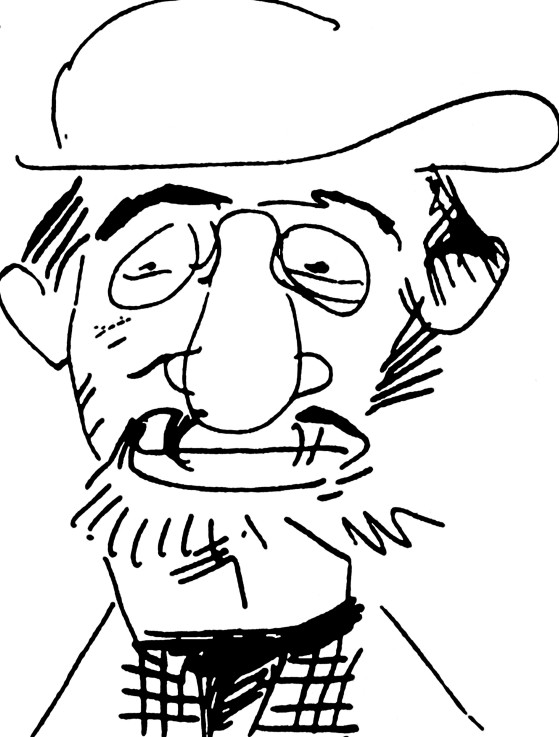 Selbstkarikatur von Henri de Toulouse-Lautrec