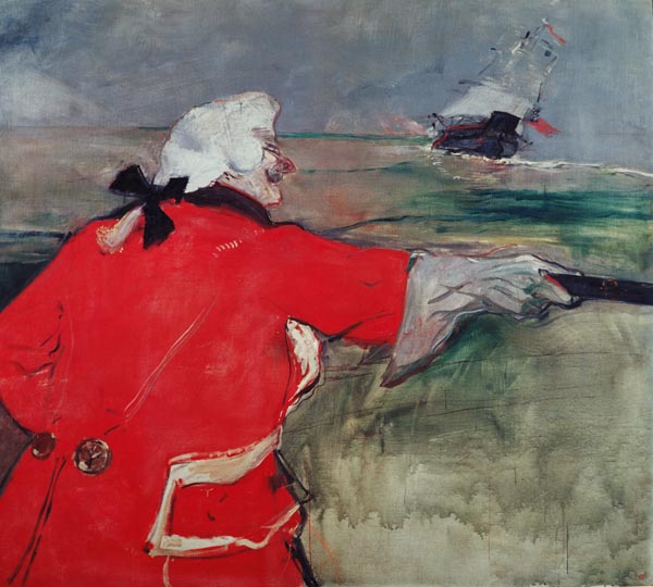 The Admiral Viaud, or Paul Viaud in an Admiral's Costume von Henri de Toulouse-Lautrec