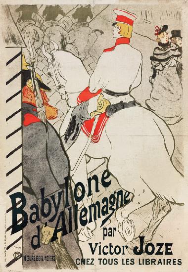 Plakat für das Buch "Babylone d'Allemagne" von Victor Joze