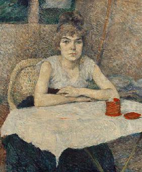 Junge Frau am Tisch (Poudre de riz)