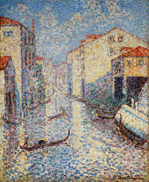 Venedig, Kanal mit Gondeln von Henri-Edmond Cross