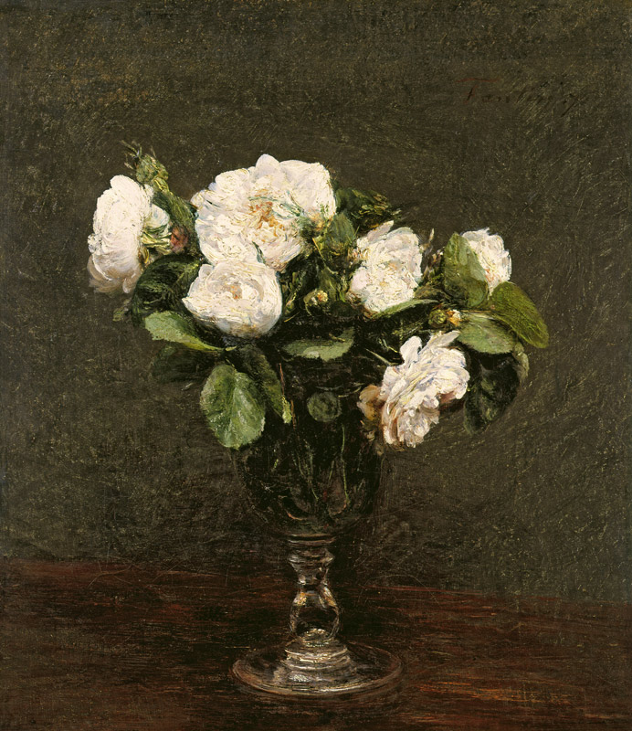White Roses von Henri Fantin-Latour