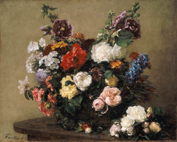 French Roses and Peonies von Henri Fantin-Latour