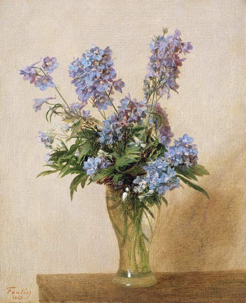 Vase of Columbines von Henri Fantin-Latour