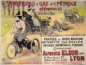 Poster advertising a Parisian car dealer