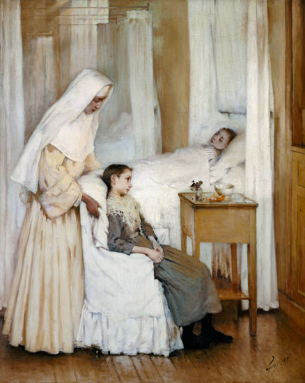 At Notre-Dame du Perpetuel Bon Secours Hospital von Henri Jules Jean Geoffroy