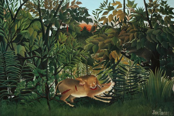 Der hungrige Löwe von Henri Julien Félix Rousseau