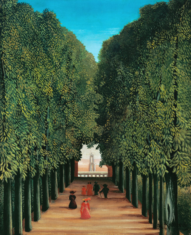 Die Allee im Park von Saint-Cloud von Henri Julien Félix Rousseau
