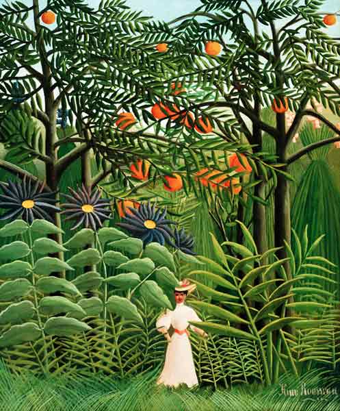 H.Rousseau, Femme se promenant.. von Henri Julien Félix Rousseau