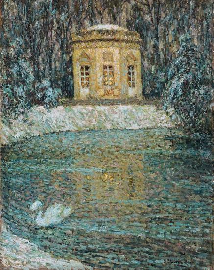 Der Musikpavillon von Versailles im Schnee