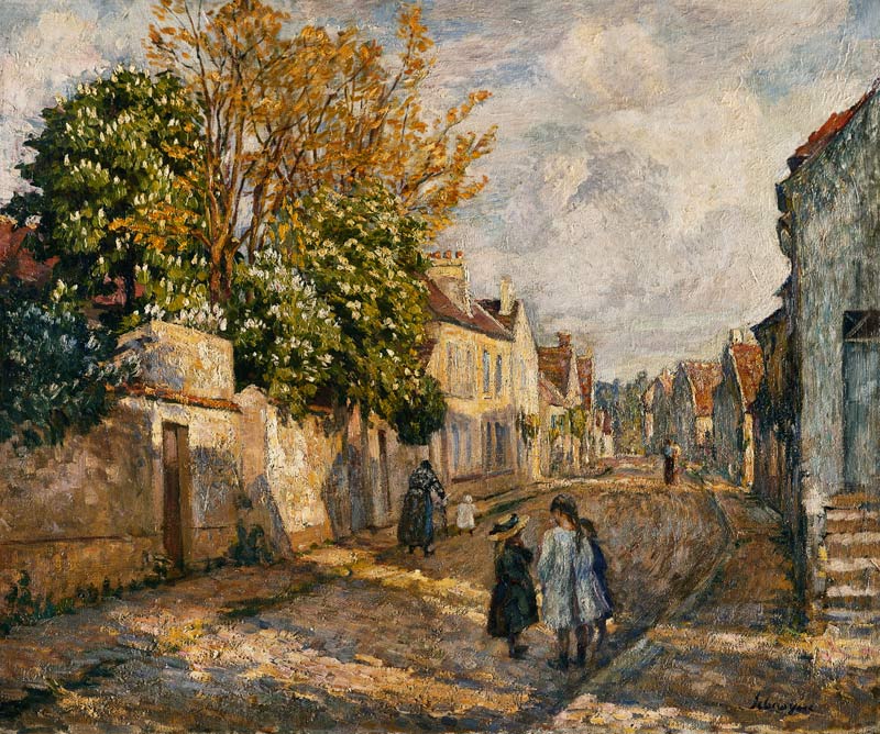 Strassen-Szene in Lagny. von Henri Lebasque