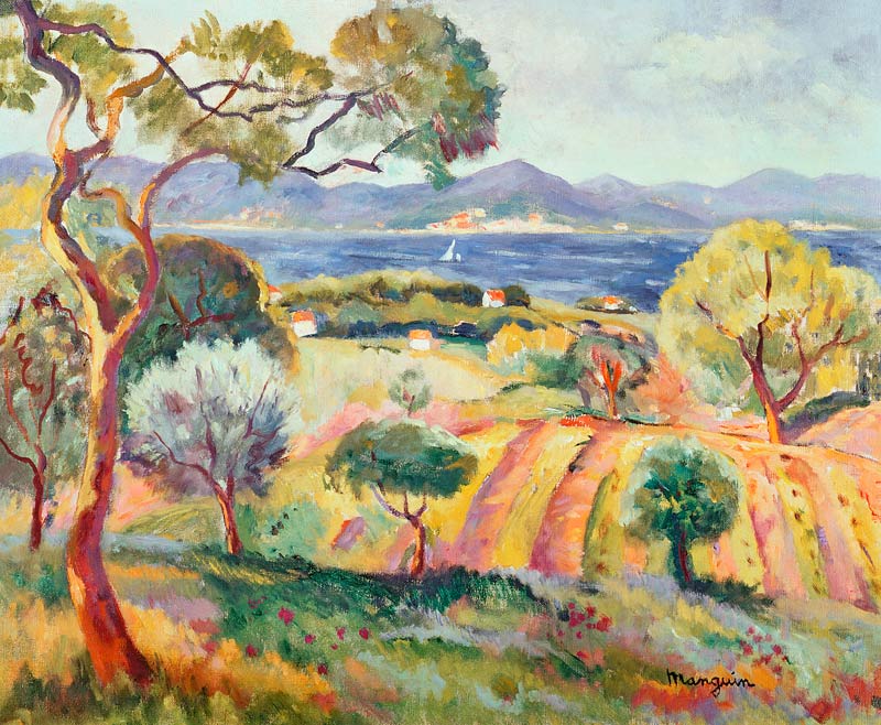 Der Golf von St. Tropez, um 1918 von Henri-Charles Manguin