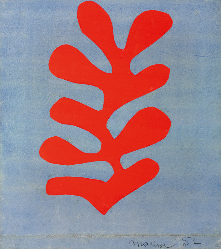 Red Algae on Sky Blue Background von Henri Matisse