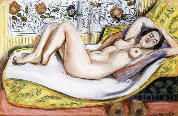 Nude on a Yellow Sofa von Henri Matisse