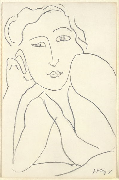 Bust of a Woman with her Head Resting on her hand von Henri Matisse