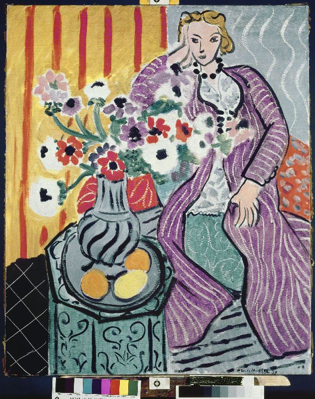 The Purple Dress and Anemones von Henri Matisse