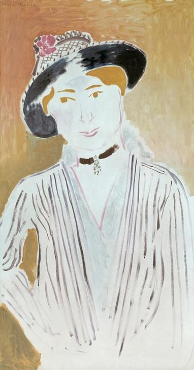 The Striped Jacket, or Young Girl with a Basket Hat von Henri Matisse
