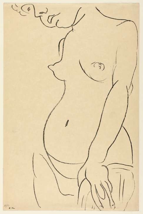 Three-Quarter Nude, Head Partly Showing von Henri Matisse