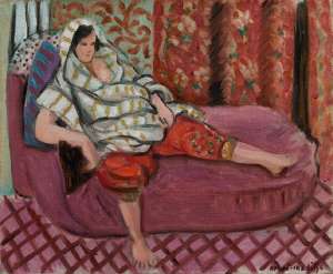 Woman on Rose Divan