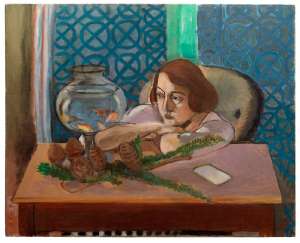 Woman before an Aquarium