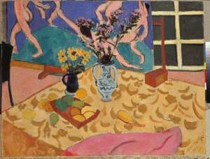 Fruits and Flowers with the Painting The Dance