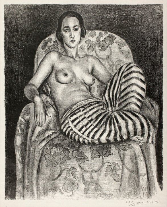 Large Odalisque in Striped Pantaloons von Henri Matisse