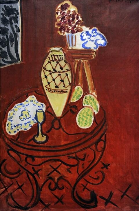 Interior in Venetian Red von Henri Matisse