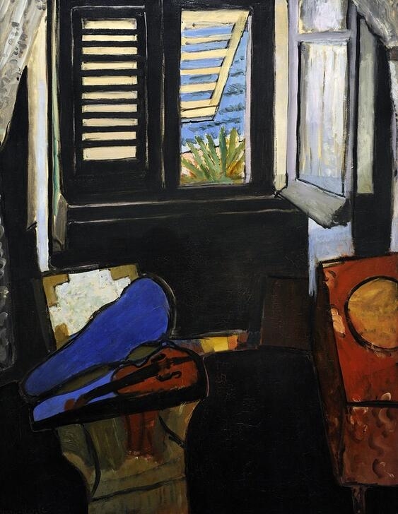 Interior with a Violin (Room at the Hotel Beau?Rivage) von Henri Matisse