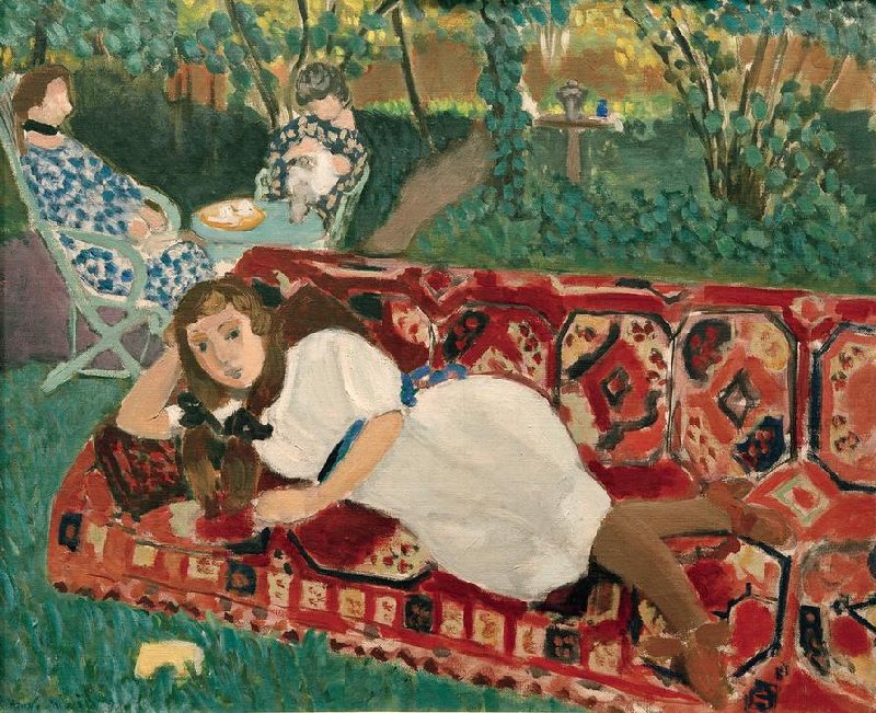 Young girls in the garden von Henri Matisse