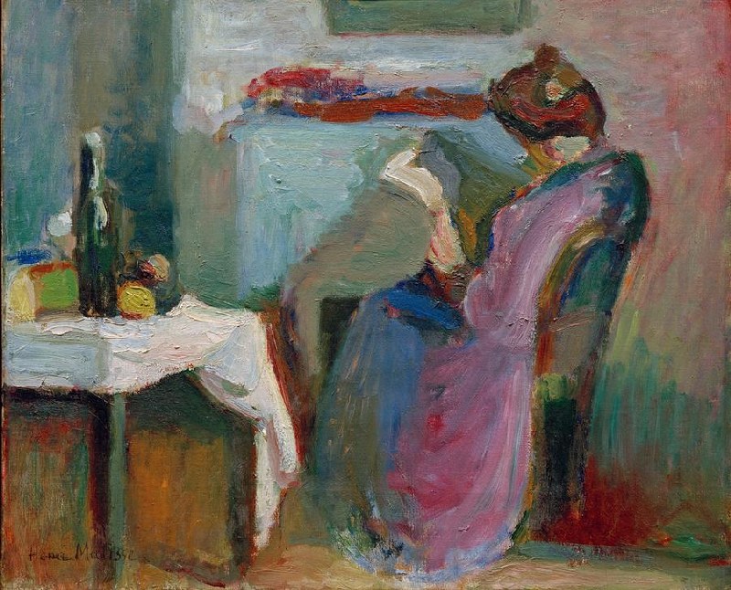 Reader in a purple dress von Henri Matisse