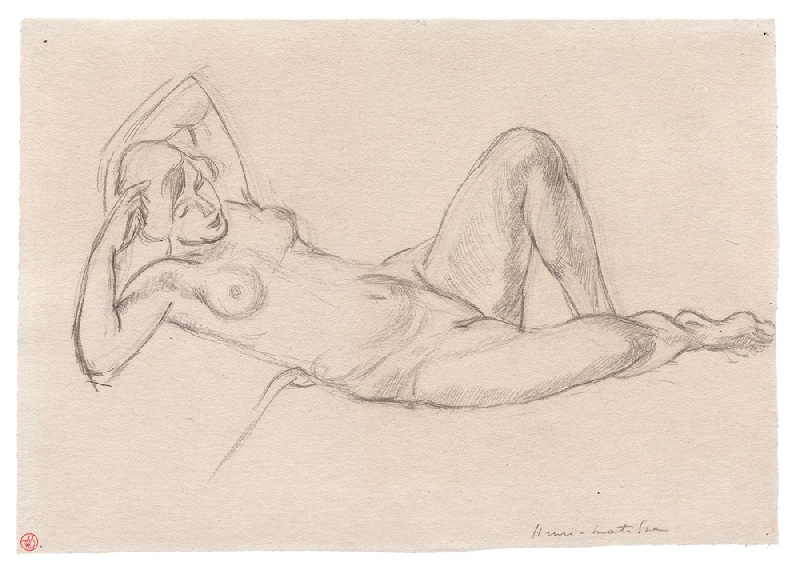Reclining Female Nude with Raised Knee von Henri Matisse