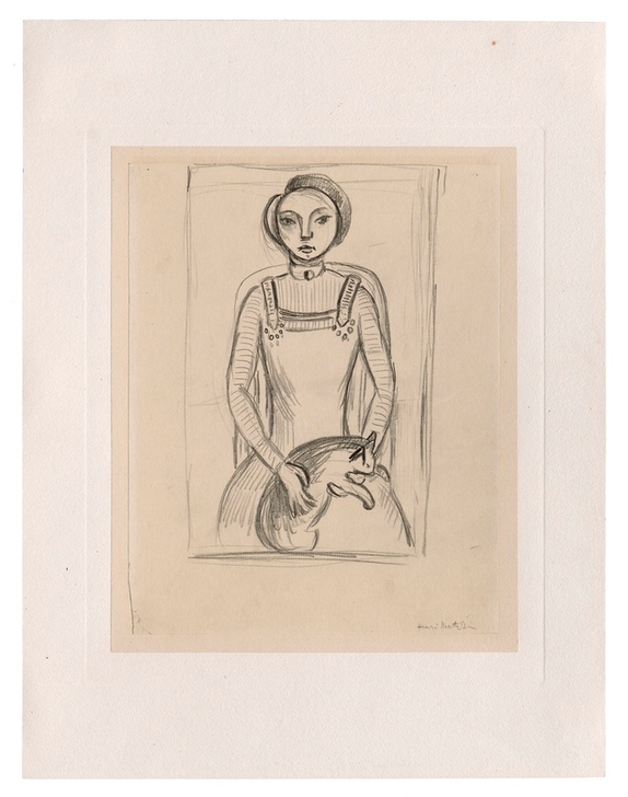 Girl with a Cat von Henri Matisse